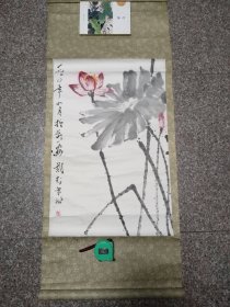 佚名荷花(精品原装旧裱)