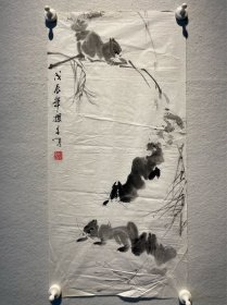 孙振千
68*33cm，软片
现任国家人事部一级艺术委员，中国书画艺术研究院研究员，齐白石艺术研究会会员，国家人事部授予“著名国画艺术家”称号。