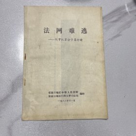 法网难逃--刑事犯罪分子罪行册 张家口地区行政公署司法局编制 全书15页（YG 1层61）