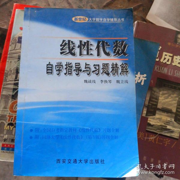 线性代数自学指导与习题精解/新世纪大学数学自学辅导丛书