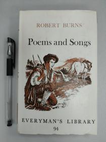 Everyman's Library No.94（人人文库，第94册）:  ROBERT BURNS  Poems and Songs 罗伯特·彭斯《诗歌集》 一册全，好品现货