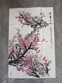 西安国画院画家、西安市雁塔区美术家协会副主席刁玉祥国画作品一幅。（乙）