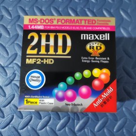 maxell万胜1.44MB MF2-HD 软盘全新未开封10盘合售