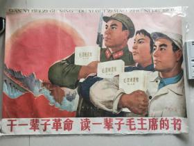 1965年大宣传画大尺寸。套着保护膜拍的图片，品相佳。