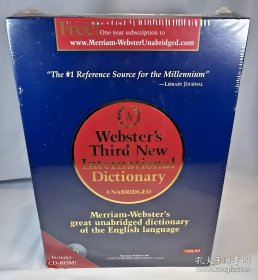 Webster's Third New International Dictionary of the English language 韦氏第三版新国际英语词典（2002年版 美国印制 附带光盘）