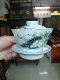 民国茶碗一套 
标本 
薄胎 
大号 
#景德镇
