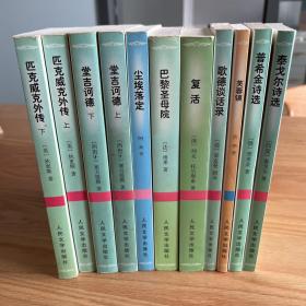 2003年语文新课标必读丛书 古今中外文学名著 9种11册合售 匹克威克外传（上下）堂吉诃德（上下）巴黎圣母院 复活 歌德谈话录 普希金诗选 泰戈尔诗选 尘埃落定 芙蓉镇