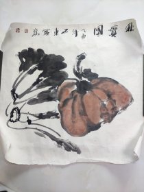 威海已故名家郝丕东精品斗方 文人画水平非常高