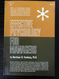 Effective Psychology for Managers