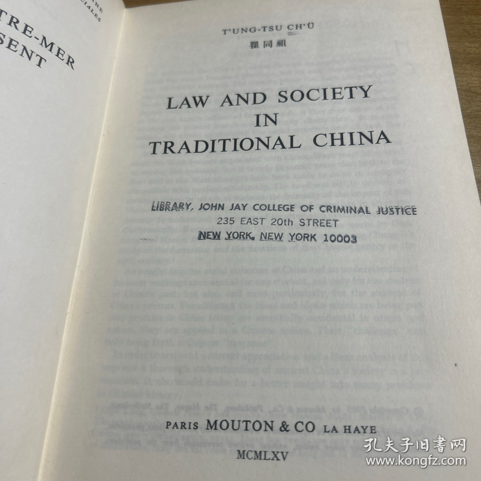 LAW ANDSOCIETY IN TRADITIONALCHINA
