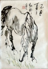 刘勃舒（1935年-2022年）江西永新人，悲鸿门生，原中国画研究院（中国国家画院前身）院长，中央美术学院徐悲鸿弟子，历任中央美术学院副院长、中国画研究院院长、中国美术家协会副主席。