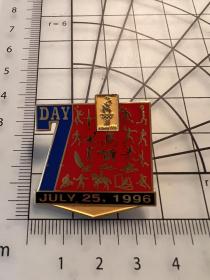美国发货1996年亚特兰大奥运会比赛日第七天（七月二十五日）纪念徽章