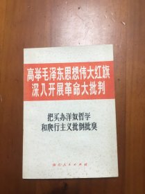 高举毛泽东思想伟大红旗深入开展大批判