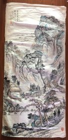 孔广钧山水画【136厘米x63厘米】