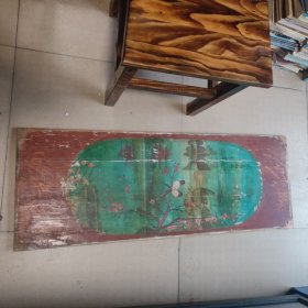 81年手绘木板花鸟画