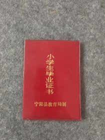 小学生毕业证书宁阳县乡饮乡常屯小学