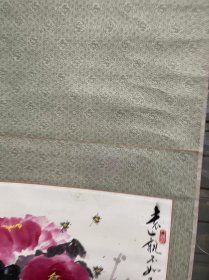 中式国画，水墨画，彩色画，花鸟画，尺寸63*167，陕西西安名人字画，马天锁，包邮（新疆，西藏，海南，内蒙除外），已裱，b1-54