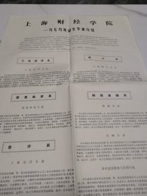 上海财经学院1979年招生专业介绍。