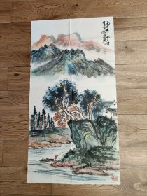 朱屺瞻（1892年~1996年4月20日)，名增钧，号起哉、二瞻老民，江苏太仓人，中年时期两次东渡日本学习油画，五十年代后主攻中国画，擅山水，花卉。曾任上海美术专科学校教授，上海新华艺术专科学校绘画研究所主任，中国美术家协会顾问，中国书法家协会理事，上海美术家协会常务理事，上海市文史馆馆员，西泠印社顾问，上海师范大学艺术系教授等职。出版著作有《朱屺瞻画集》、《癖斯居画谈》等。(J20424#)