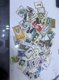 七八十年代老邮票一堆近70张左右 很多实寄封剪片 打包便宜出 也有全戳