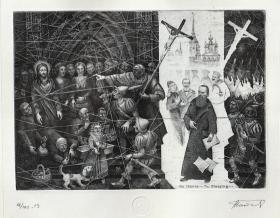 Nikola Batakov～世界名人苏联著名作家陀思妥耶夫斯基版画藏书票原作