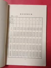 木材材积累计表