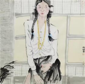 保真字画，得自画家本人
段皎   68X68cm
          生于川南，中央美术学院国画系2003级硕士研究生毕业，四川美术家协会会员，四川省工艺美术学会会员，《中国书画》杂志社书画院聘画家，执教于重庆邮电大学，作品多次参加国家级及省级画展及获奖2。