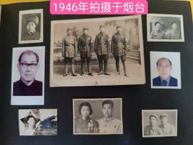 抗美援朝志愿军老干部 老相册(照片共251张)上海铁路老干部老家是 乳山市崖子镇人 有1946年在烟台市拍摄的照片(相册里有2张翻拍的照片如图)