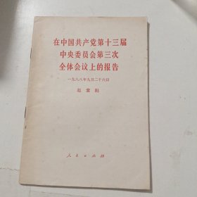 在中国共产党第十三届中央委员会第三次全体会议上的报告
