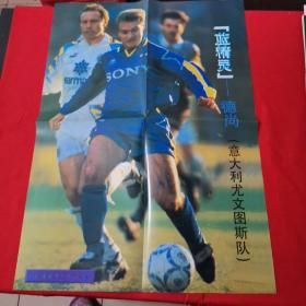 足球海报，蓝精灵一德尚(意大利尤文图斯队)