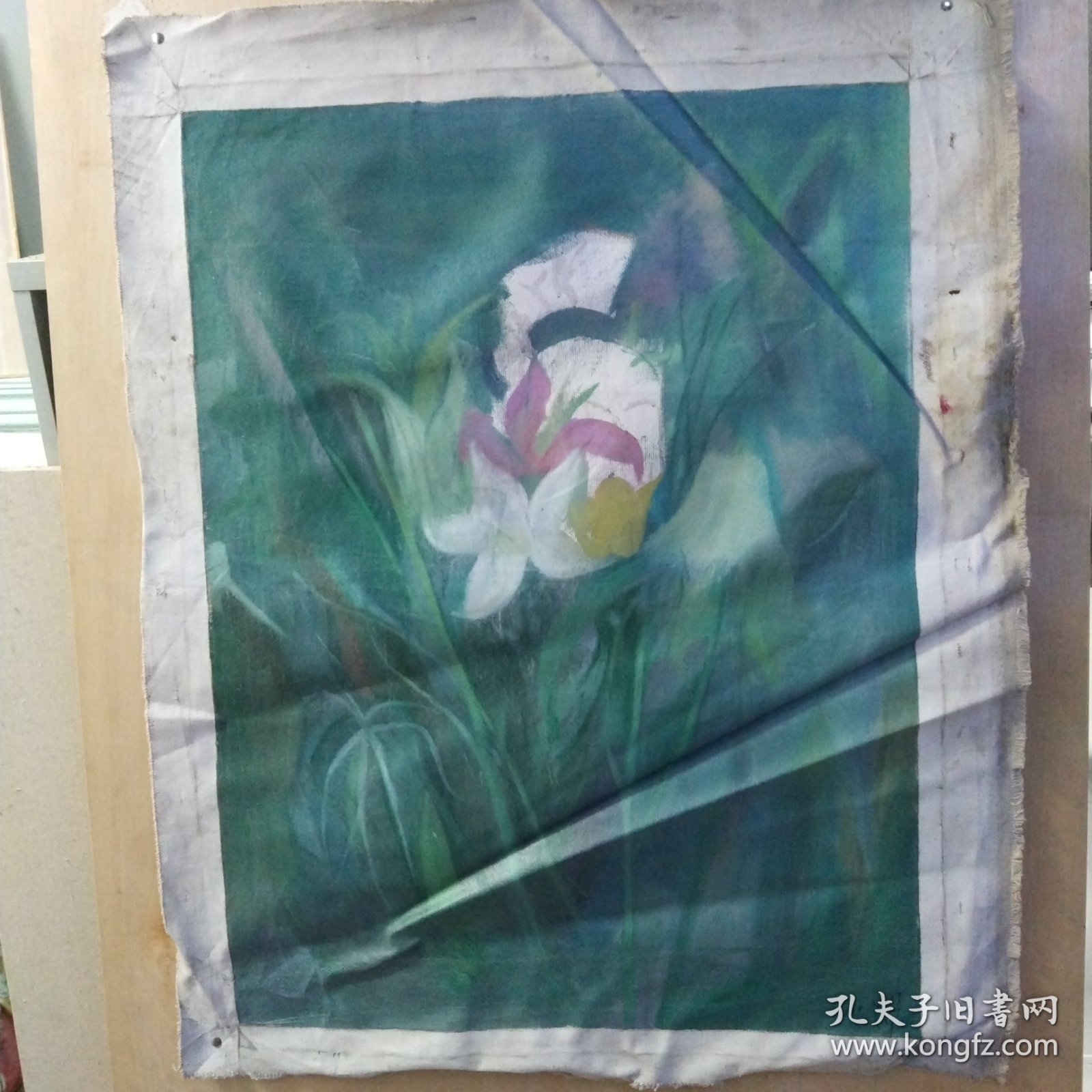 西安美院展览下架，《花卉盛开》写实风景油画作品