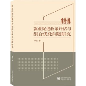 就业促进政策评估与组合优化问题研究 9787307206489 李锐 武汉大学出版社