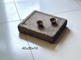老青石石桌，可做茶台：简素，清隽古雅，全品老货
