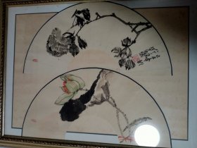 邳县已故画家冯梦白精品成扇两件合售