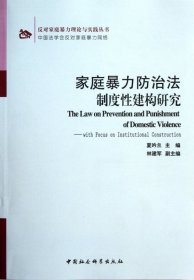 家庭暴力防治法制度性建构研究/反对家庭暴力理论与实践丛书