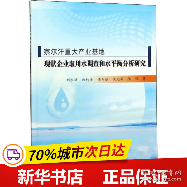 察尔汗重大产业基地现状企业取用水调查和水平衡分析研究