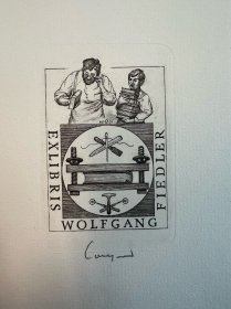 Oswin Volkamer 藏书票原作28