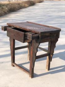 清中期核桃木书桌，全品