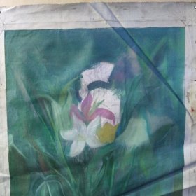 西安美院展览下架，《花卉盛开》写实风景油画作品