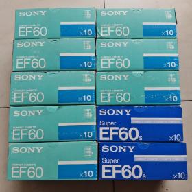 SONY EF60  X10（共10盒空白磁带100盘）没开封的