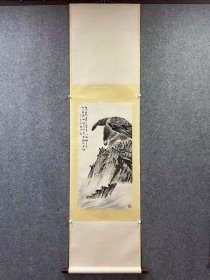 雄鹰图—高剑父/纸本精品立轴，尺寸84×44厘米