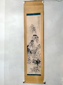 [日本回流]原装旧裱 佚名山水作品立轴一幅