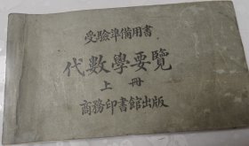 《代数学要览》上册