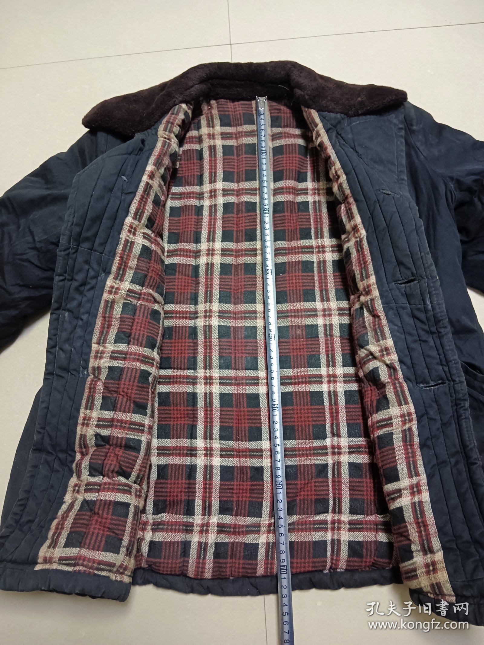 老棉袄 半身棉大衣 图片有尺寸自定不保合身，图六袖口处有小残