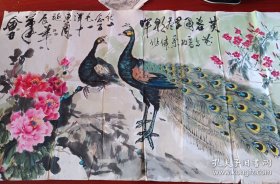 合作的国画！精品，笔法高超170+90厘米包纯手绘！