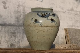 青花大缸 全品无瑕疵！ 高43cm