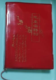 毛主席诗词 64开红皮面武汉梅花风雷版 毛像林题合影完好无缺完美