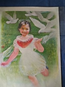 小鸽子，80年代宣传画