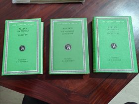 《Aelian:On the Characteristics of Animals》全3册 洛布丛书，Loeb classical Library