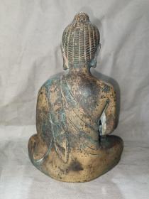 古董   古玩收藏   铜器   佛像  神佛  佛像观音   老铜佛像   长16厘米，宽10.5厘米，高20厘米，重量2.3斤